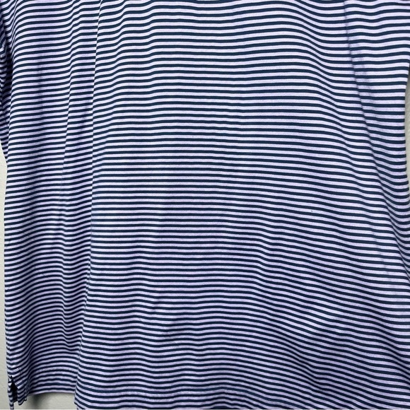 Masters Collection Men Polo Shirt Large Purple Stripe Short Sleeve Performance - Picture 10 of 11